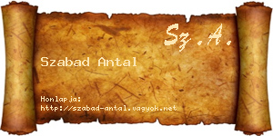 Szabad Antal névjegykártya